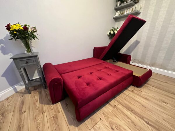 Burgundy Corner Sofa Bed