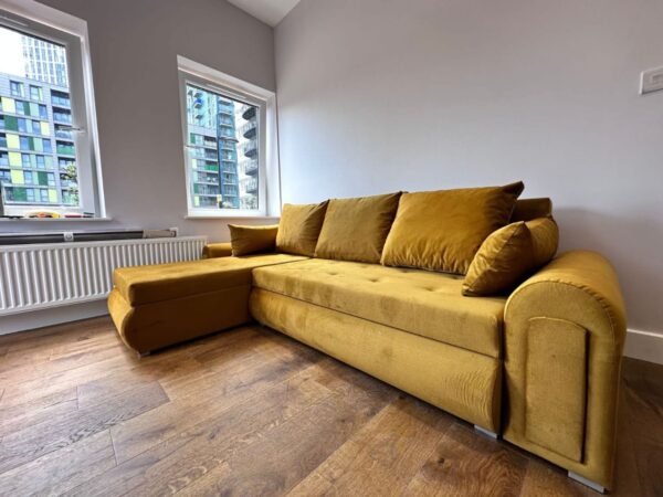 Mustard Corner Sofa Bed